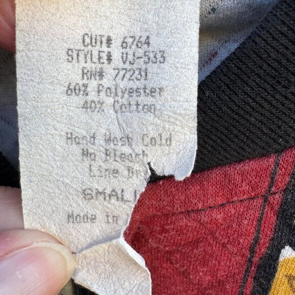 David Wayne Vintage Womens Quilted Geometric Print Retro Bomber Jacket Womens XL - Picture 11 of 12